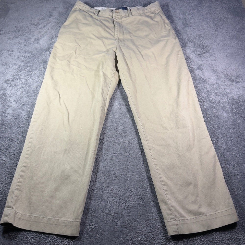 Polo Ralph Lauren Classic Chino Pants Mens 34/30 Tan Khaki Cotton Straight Leg